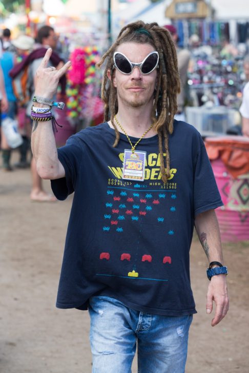 Britain Glastonbury punter