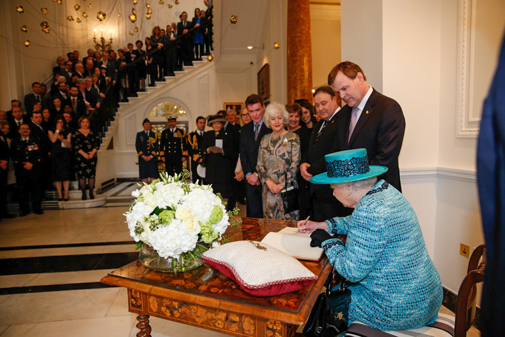 Queen of England in London, England at Canada hnouse