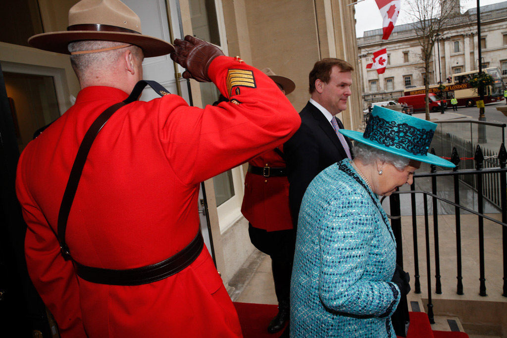Queen of England in London, England Leaves Canda House