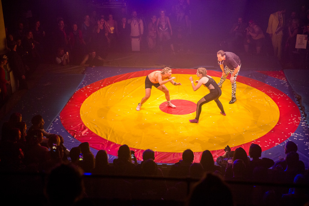 Amateur wrestlers during a charity event for Temwa, Bristol, United Kingdom