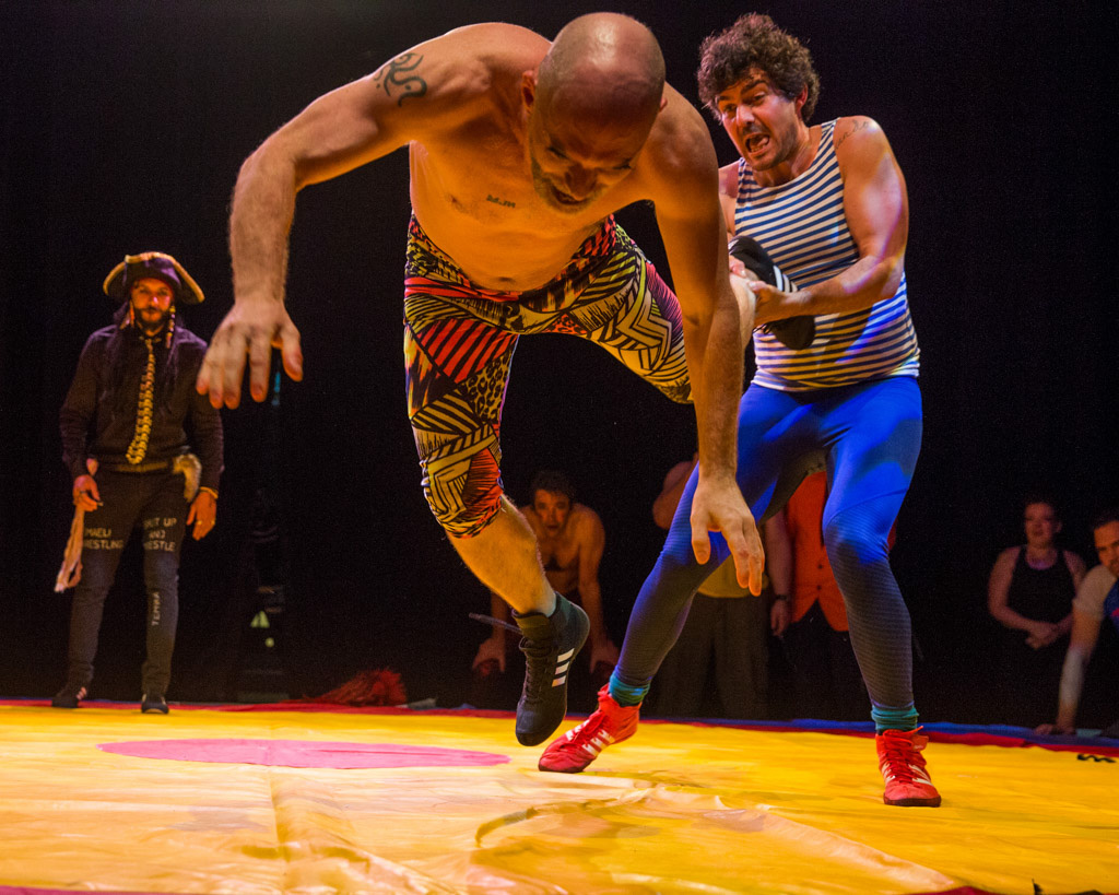 Amateur wrestlers during a charity event for Temwa, Bristol, United Kingdom