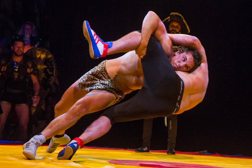 Amateur wrestlers during a charity event for Temwa, Bristol, United Kingdom