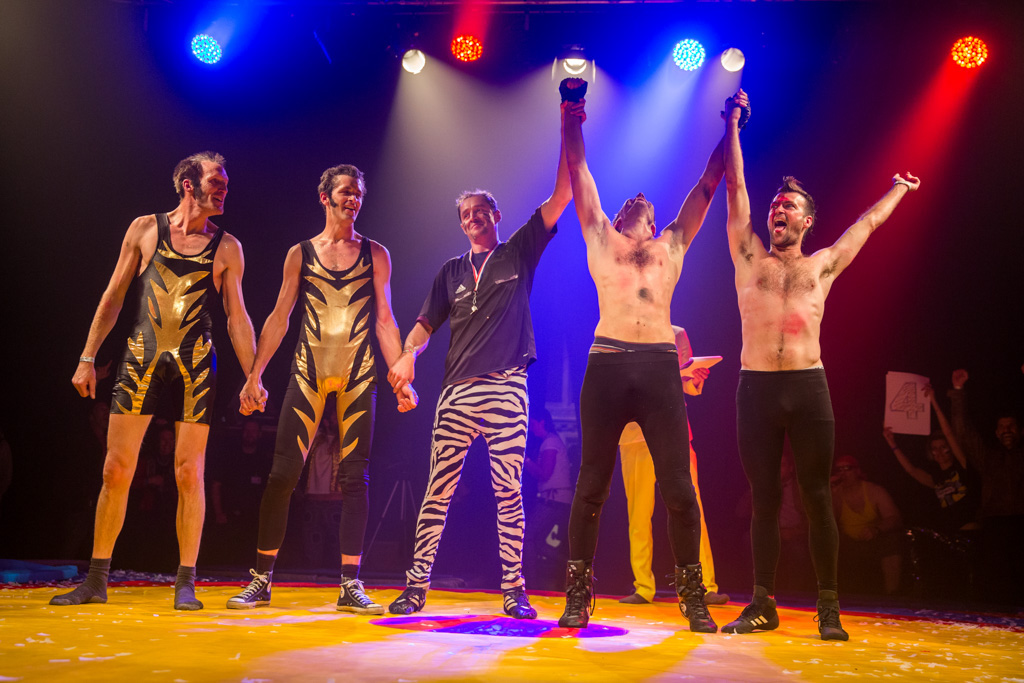 Amateur wrestlers during a charity event for Temwa, Bristol, United Kingdom