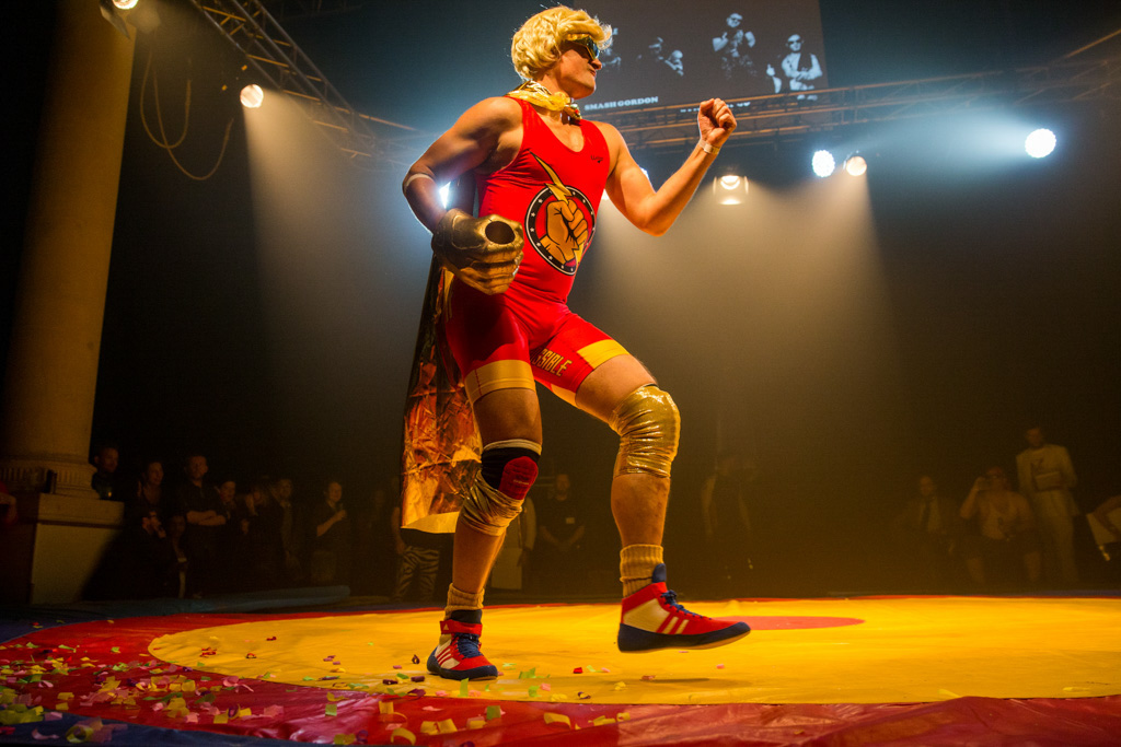 Amateur wrestlers during a charity event for Temwa, Bristol, United Kingdom