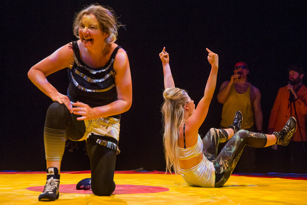 Amateur wrestlers during a charity event for Temwa, Bristol, United Kingdom